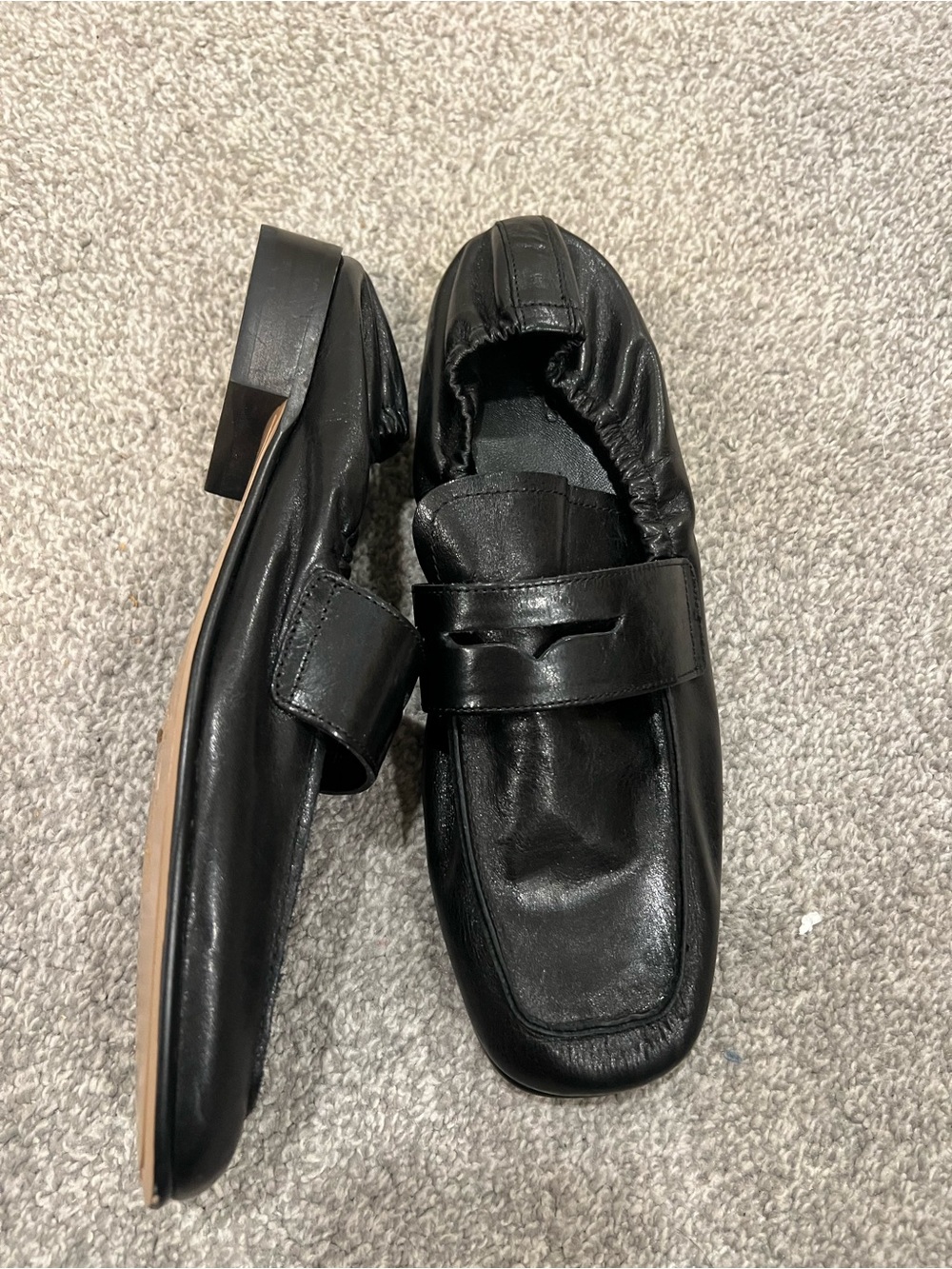 Tony Bianco Gloria Black Vintage Leather Penny Loafers Women’s Size 9.5 - Picture 4 of 5